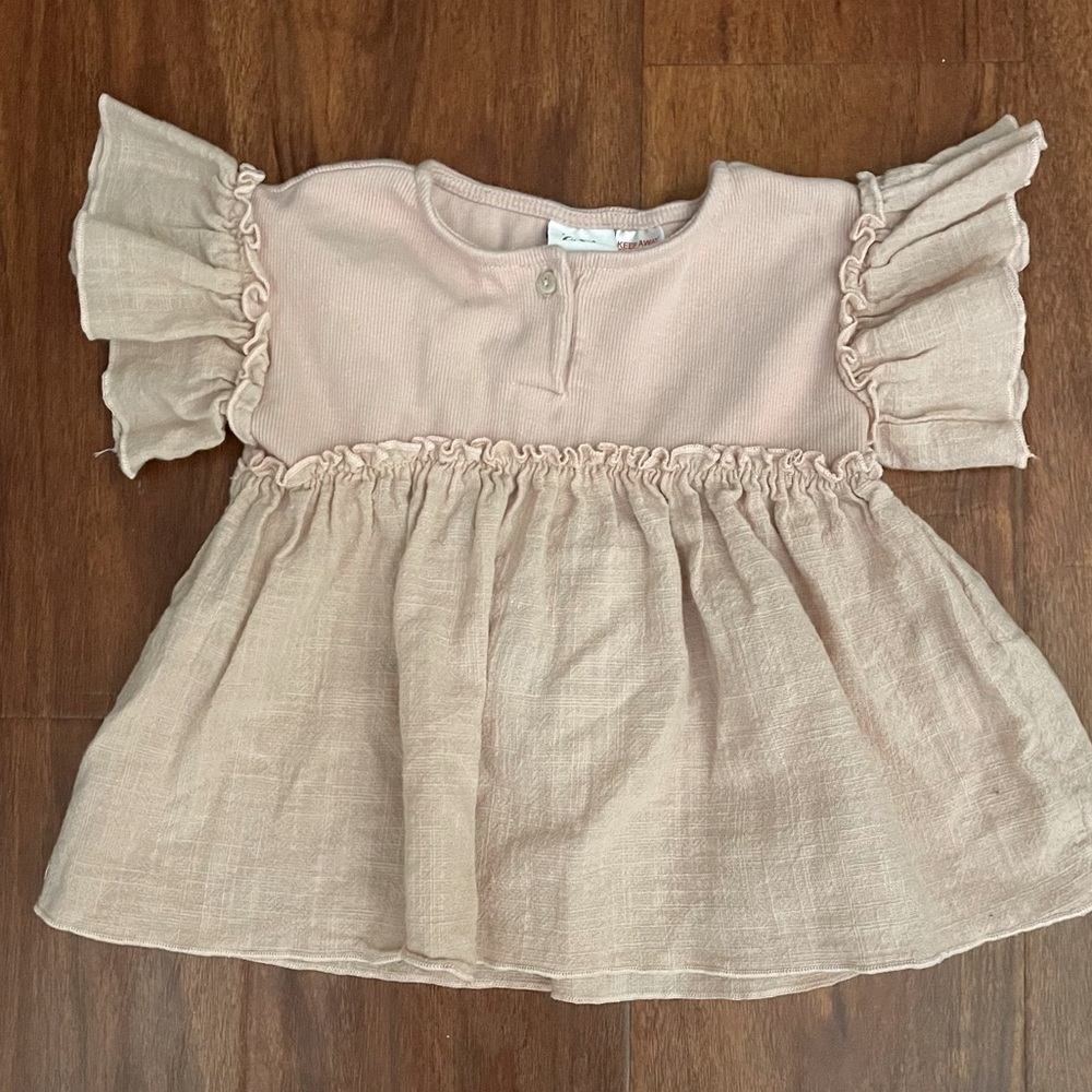 Zara girls ruffle peplum top